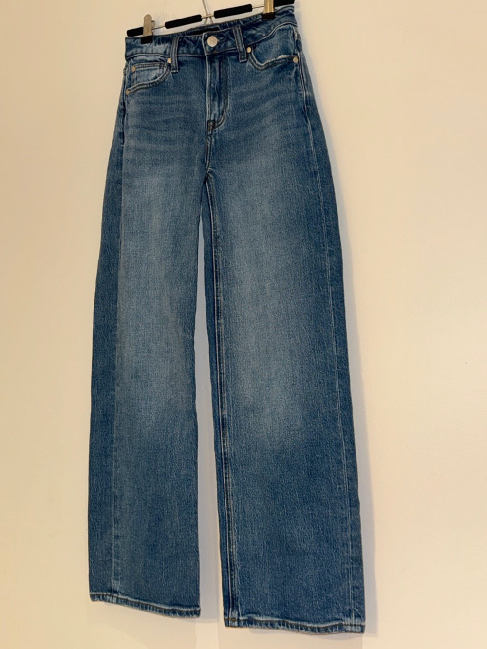 Quince High-Rise Wide-Leg Jeans in Medium Blue - Picture 6 of 15